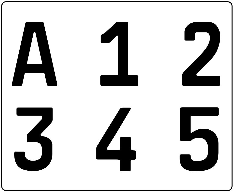 Государственные боковые регистрационные номерные знаки для электрических самокатов