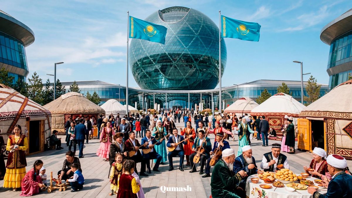 Люди отмечают декаду Наурызнама