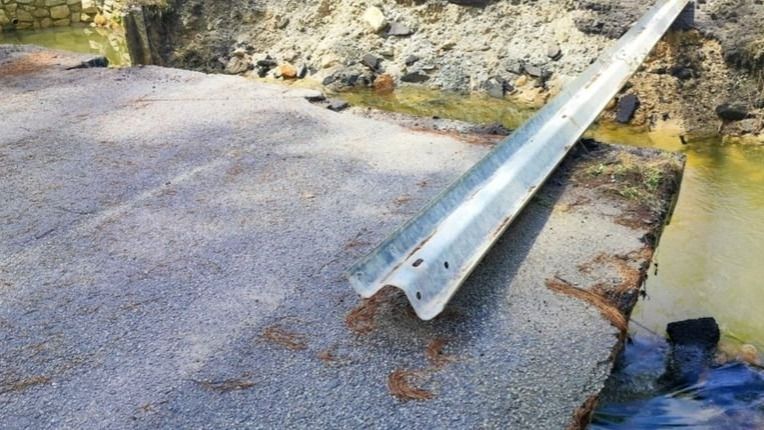 В Акмолинской области размыло дорогу