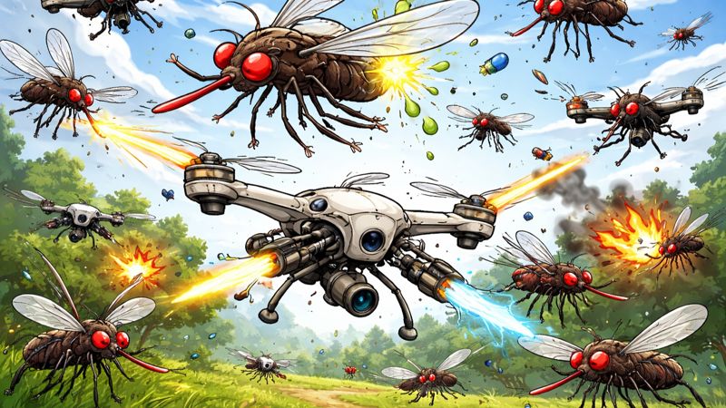 В Атырау комаров будут уничтожать с помощью дронов