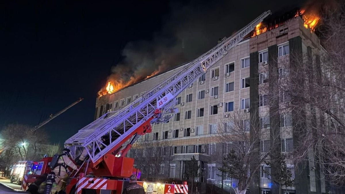 Актобе, пожар, акимат