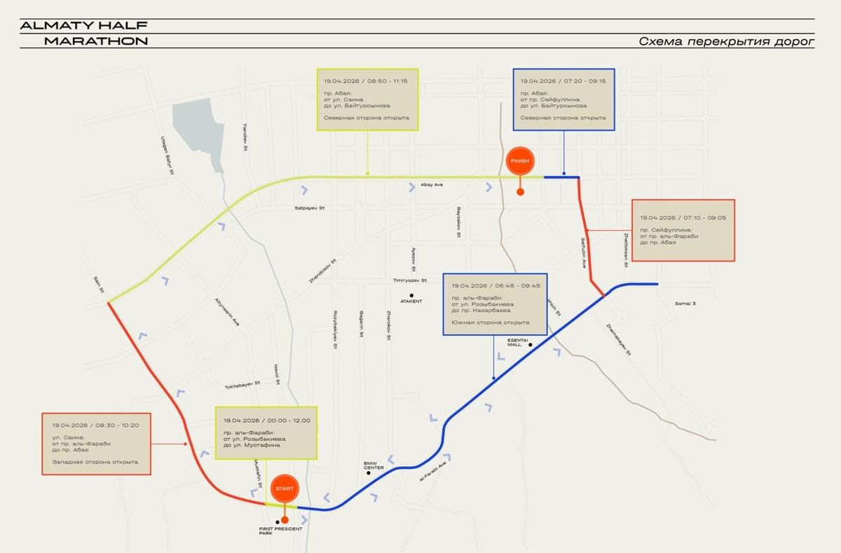 Схема перекрытия дорог 