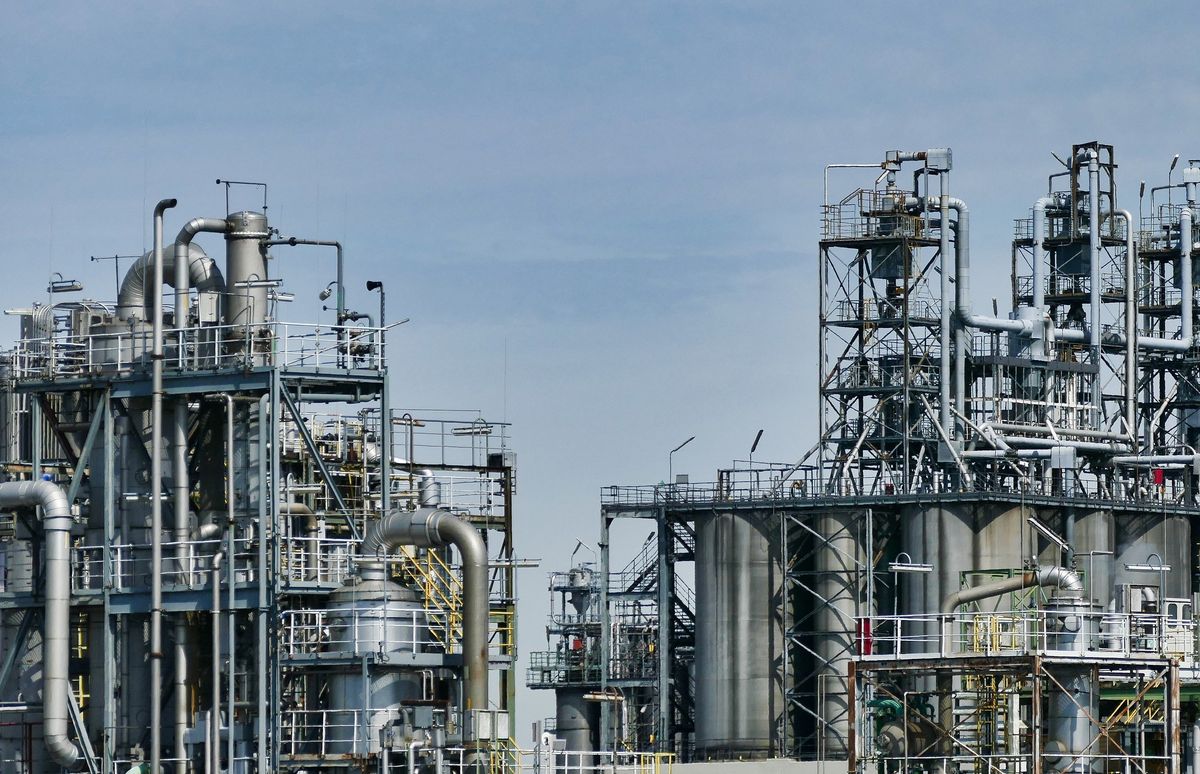 газ, газовый завод, производство газа