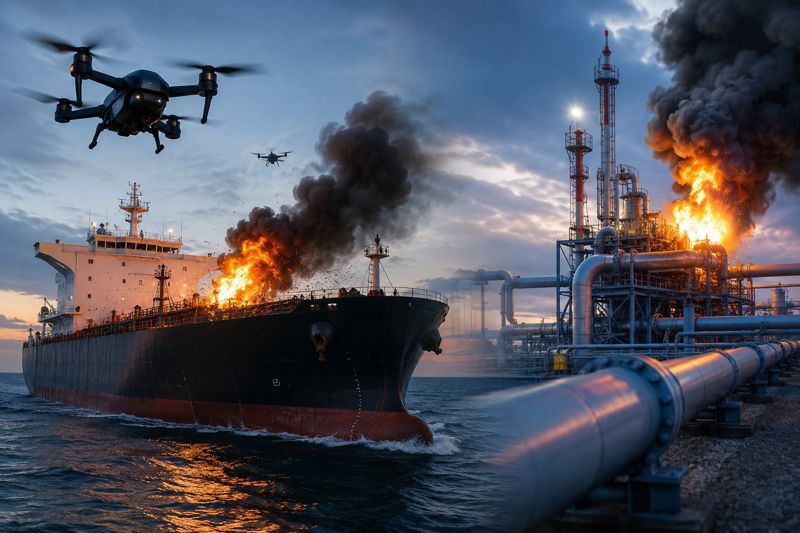 Дроны атаковали танкер для казахстанской нефти