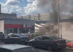 Автомобиль взорвался на заправке в Астане