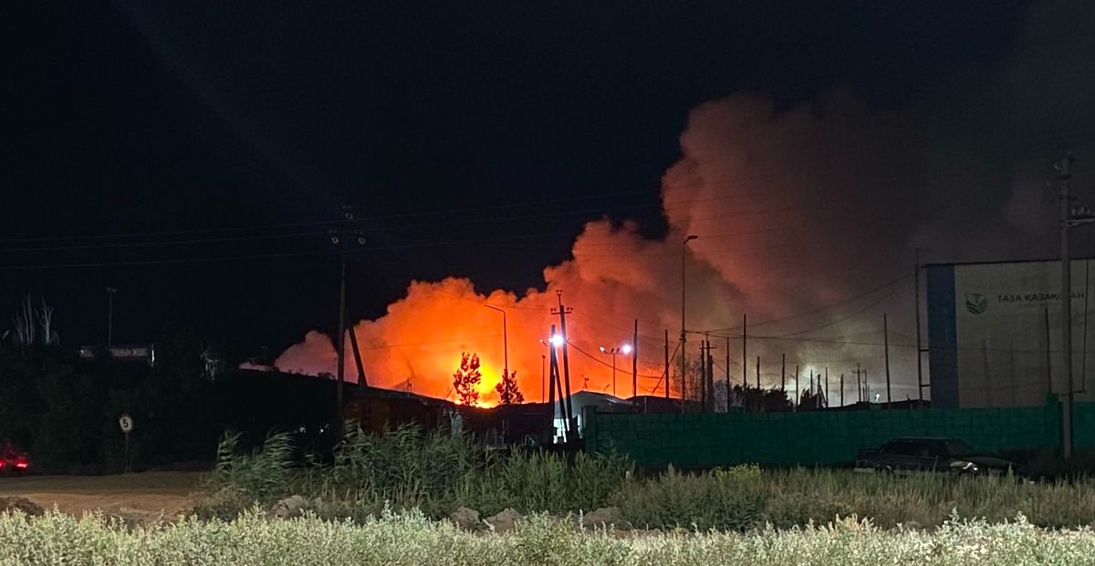 пожар, полигон