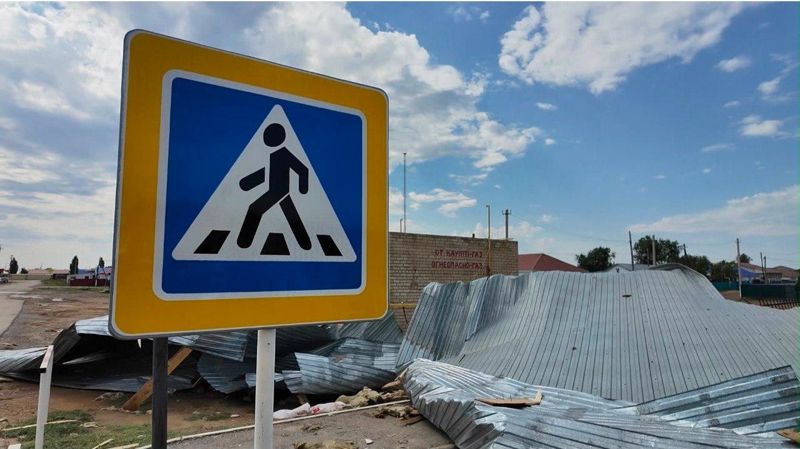 Последствия урагана показали в Актюбинской области