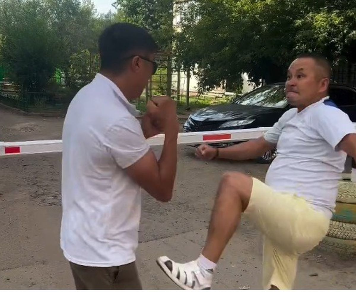 Пьяная драка в Астане