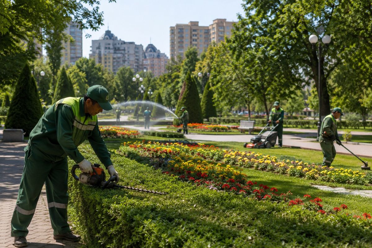 Шымкент, парки, скверы, миллиарды
