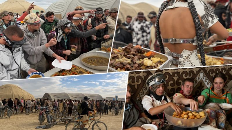 Казахстанцы установили 11 юрт и накормили тысячи человек на Burning Man в Неваде