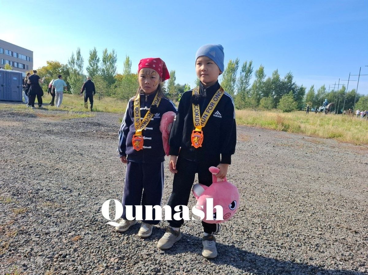 Алихан и Алида, чемпионы Run for OncoKids