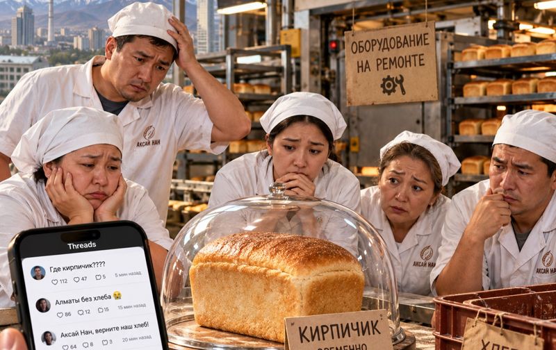 Куда пропал хлеб "кирпичик" в Алматы: "Аксай Нан" назвал причину