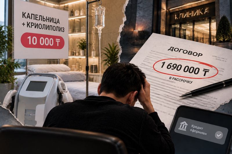 Алматинец пришёл на капельницу за 10 тысяч теңге, а ушёл с кредитом на 1,7 млн